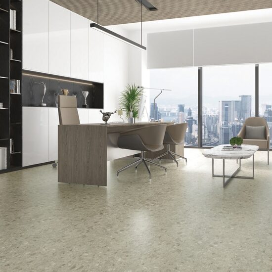 Kvartsvinylgolv SPC Terrazzo Light Grey / 5 mm / klass 33 / klick (~229 SEK/m²)